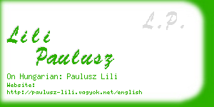 lili paulusz business card